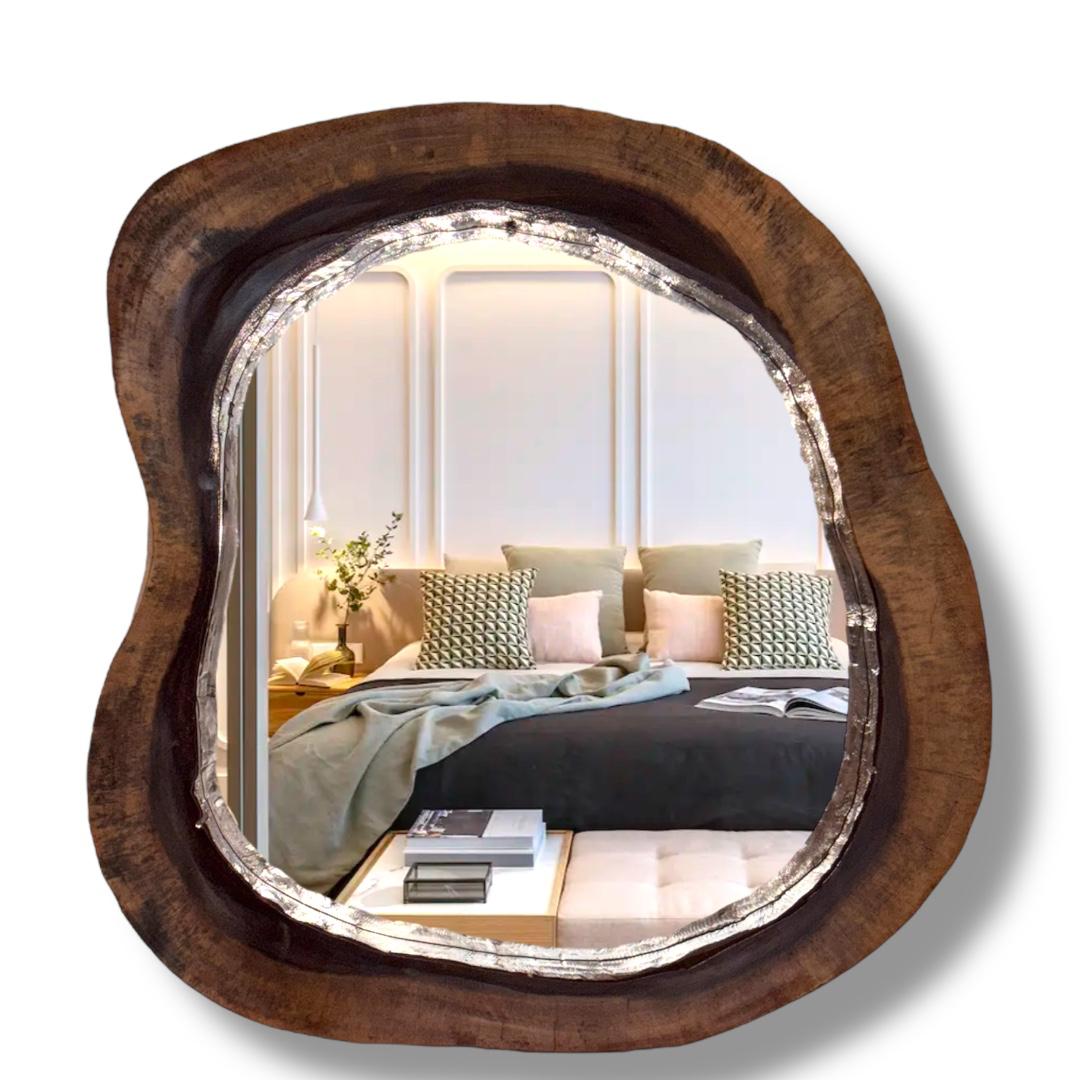 Espejo rústico de madera 3