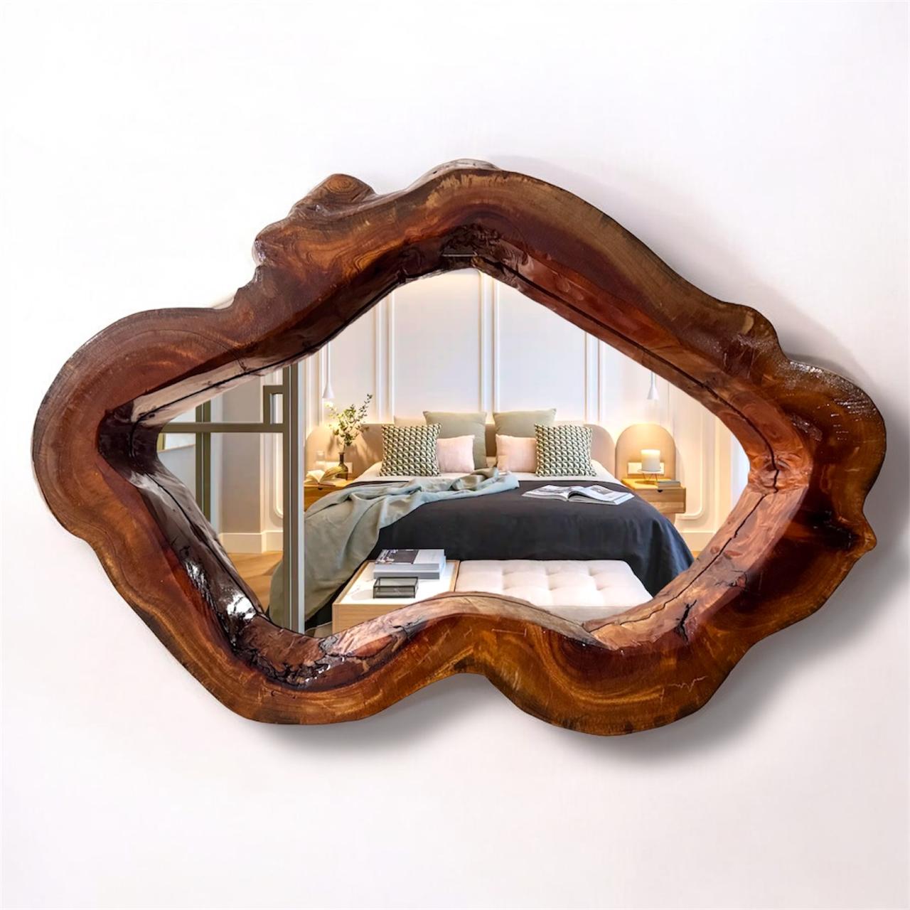 Espejo rústico de madera 3