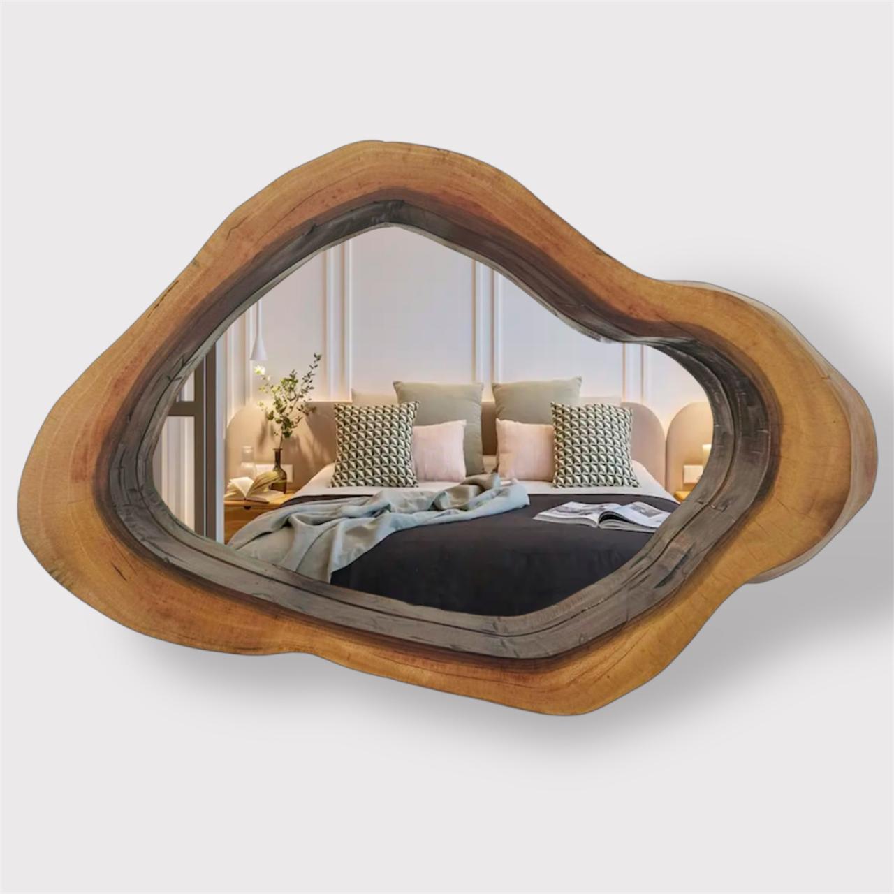 Espejo rústico de madera 34