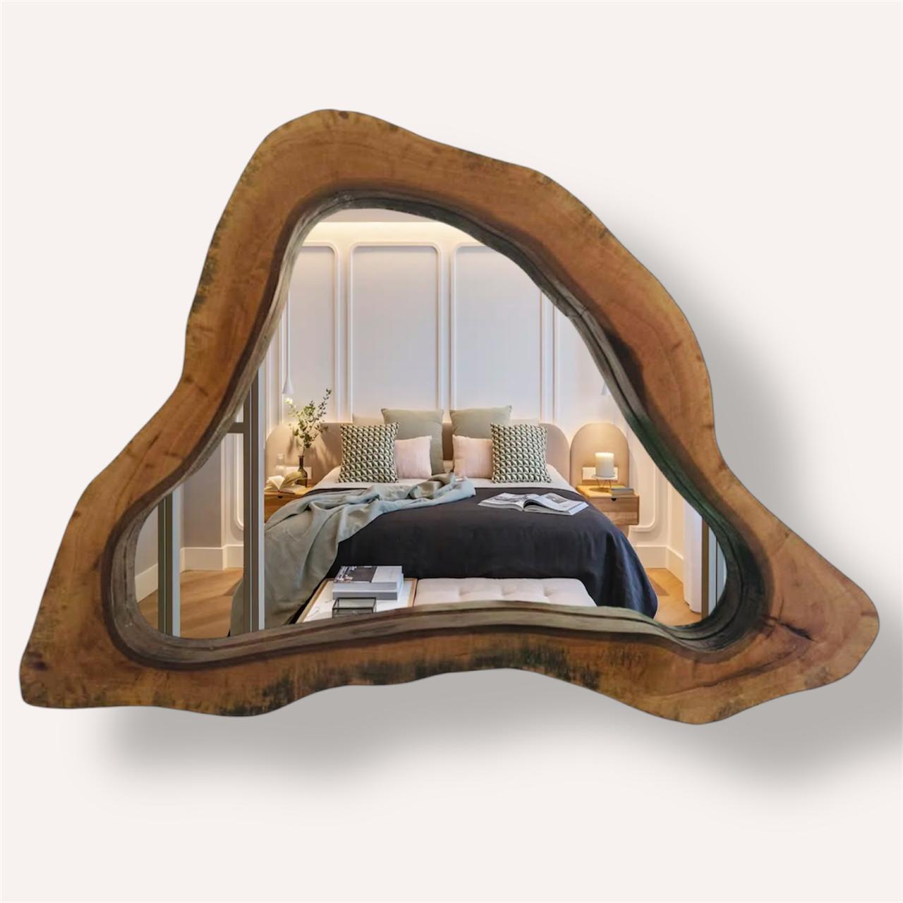 Espejo rústico de madera 36