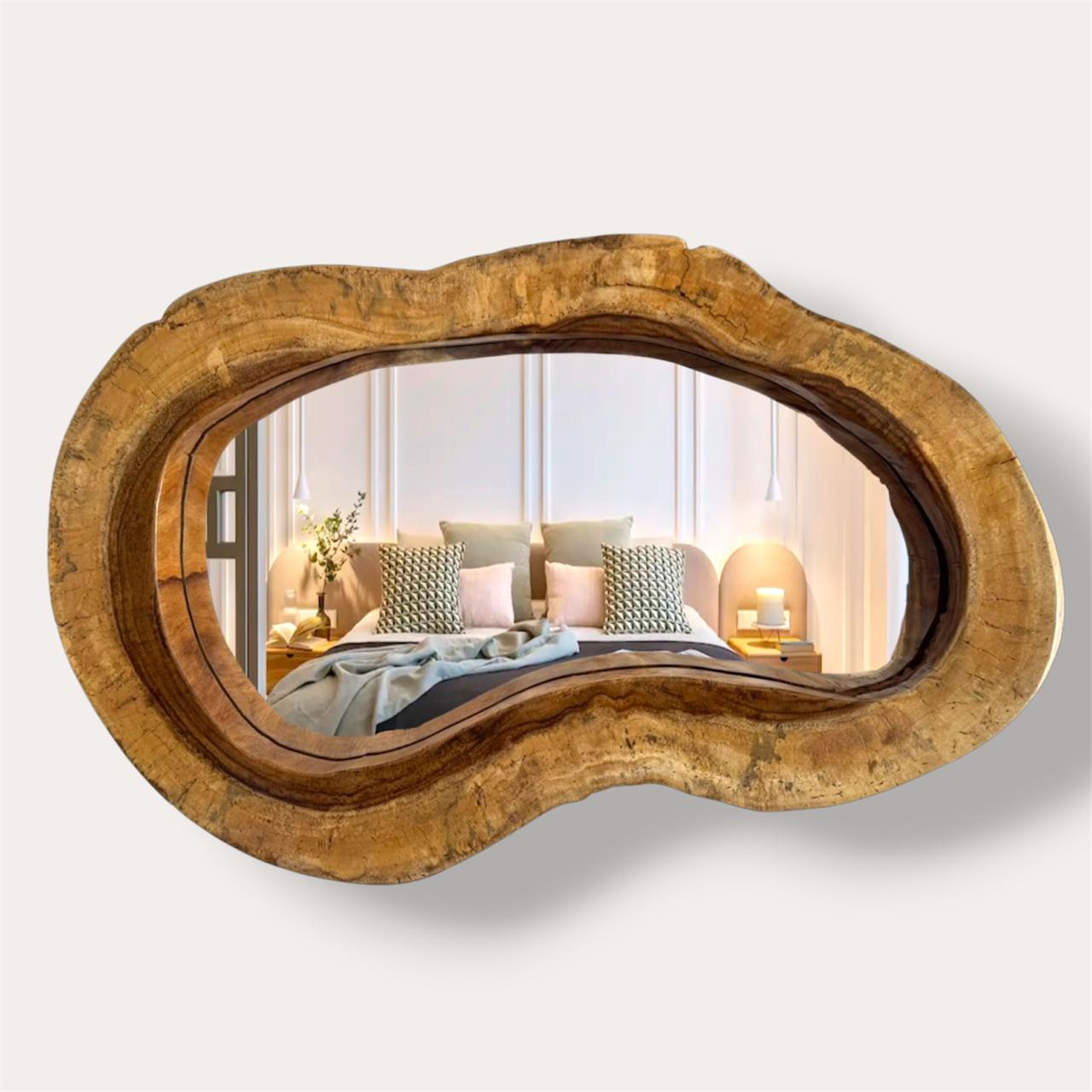 Espejo rústico de madera 36