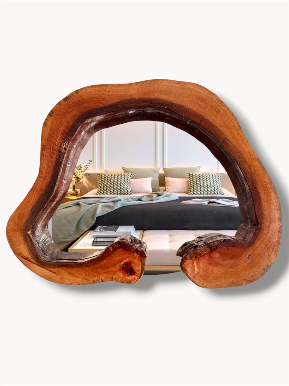 Espejo rústico de madera 38