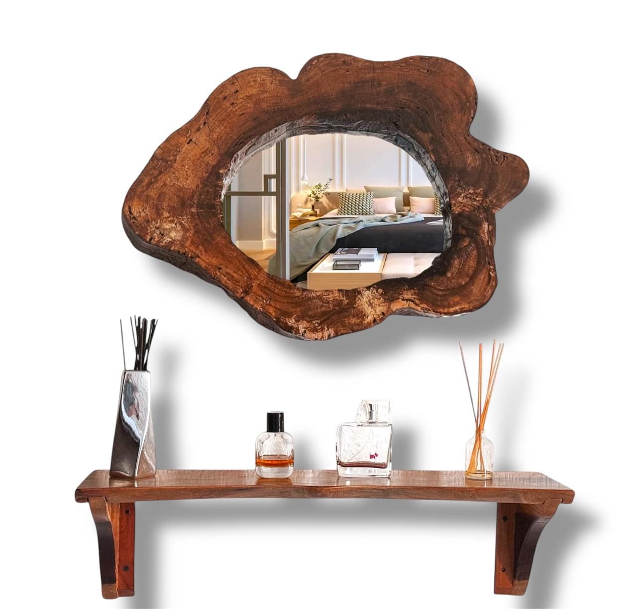 Espejo de madera hecho a mano para decoración 1