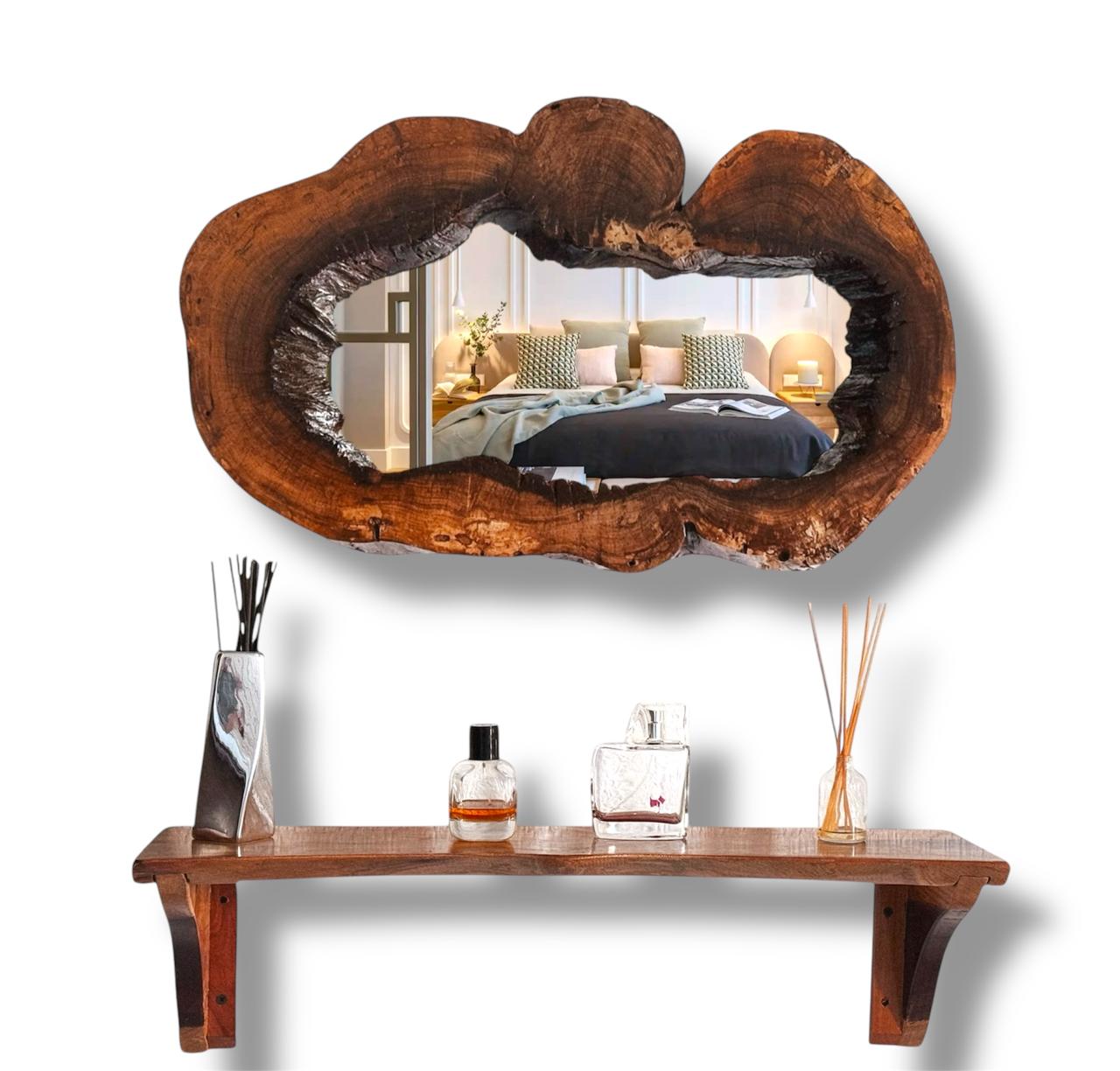 Espejo de madera hecho a mano para decoración 2