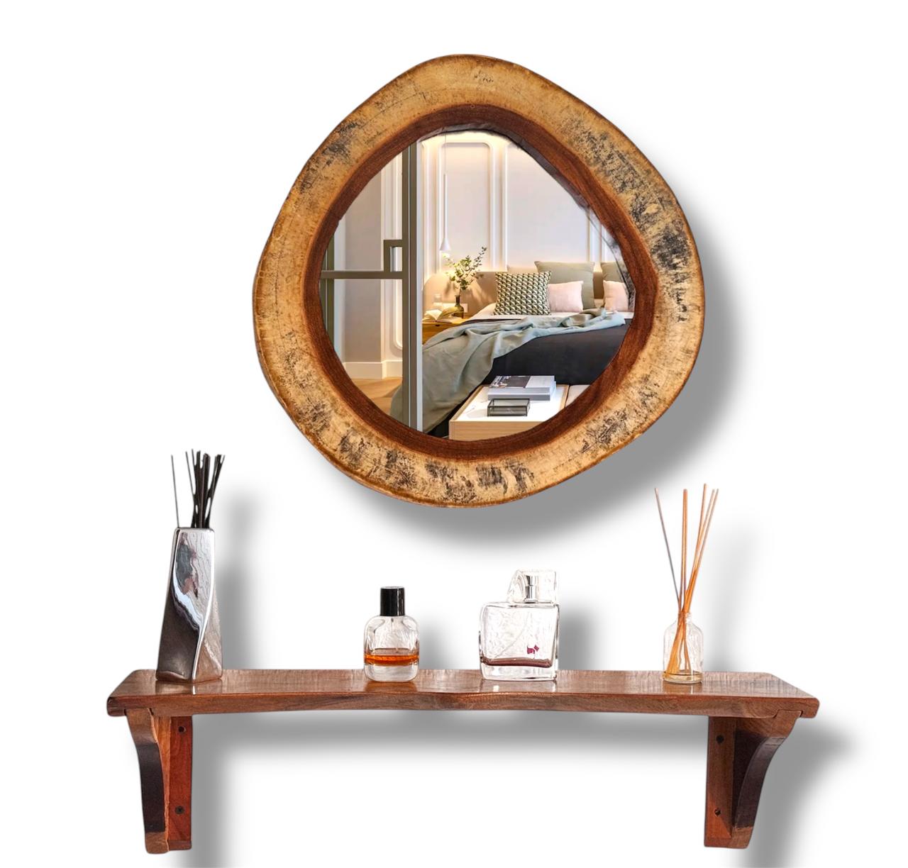Espejo de madera hecho a mano para decoración 3