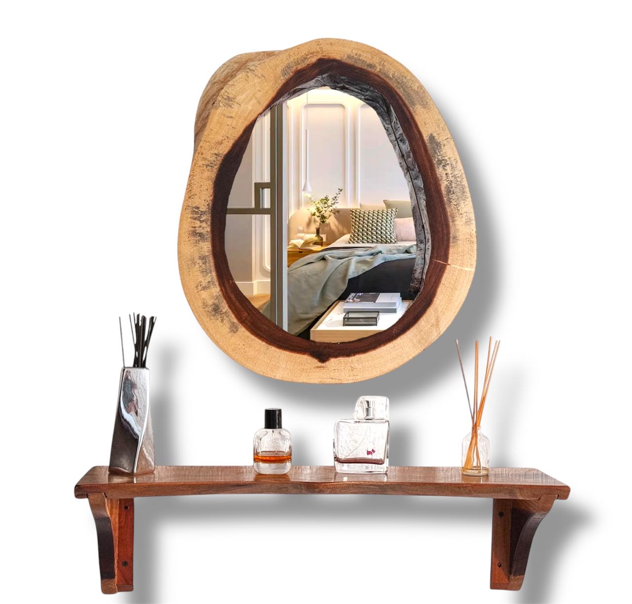 Espejo de madera hecho a mano para decoración 4