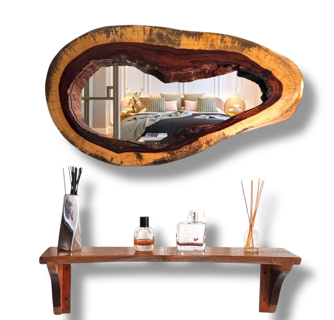 Espejo de madera hecho a mano para decoración 5